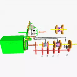 IC motor transmission 3D print model