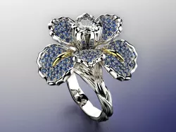 Iris fashion ring 0004 3D print model