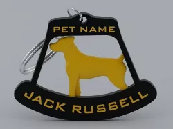 Jack Russell Terrier keychain 3D print model