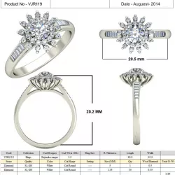 Jewelry 3D CAD ring  STL Files-VJR119 3D print model