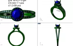Jewelry 3D CAD  STL Files- 13001 3D print model