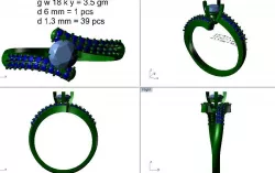 Jewelry 3D CAD  STL Files- 13003 3D print model