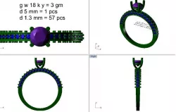 Jewelry 3D CAD  STL Files- 13004 3D print model