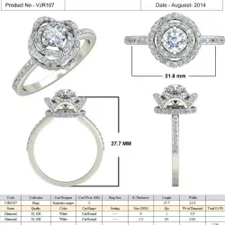 Jewelry 3D CAD  STL Files- VJR107 3D print model