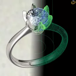 Jewelry CAD STL Ring 3D print model