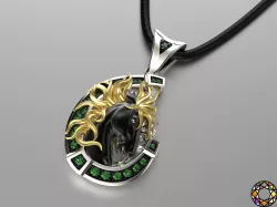 jewelry pendant wild horse 0179 3D print model