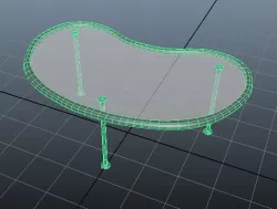 Kidney Shaped Table 3D print model