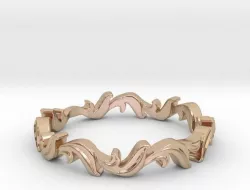Leaf ring 3D print model