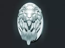 Lion Head Sculpture 3D print model