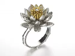 Lotos fashion ring 0004 3D print model