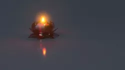 Lotus flower themed Candle light holder Free 3D model