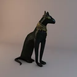 Low Poly Bastet Statue Low-poly  3D print model