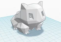 Low-Poly Bulbasaur Planter 3D print model