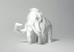 Low Poly Mammoth 3D print model