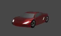 Low Poly Sport Car Free low-poly  3D model