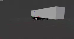 Low Poly Truck Trailer Free Free low-poly  3D model