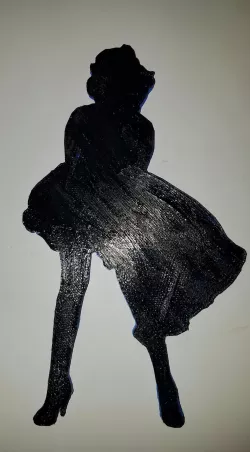 Marilyn Monroe Silhouette Free 3D model