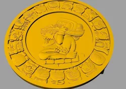 Mayan Belt Buckle 3D print model