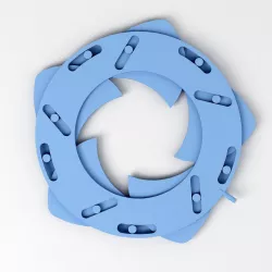 Mechanical Blade Iris Diaphragm Aperture Free low-poly  3D model