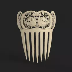 medieval comb 3D print model