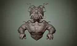 Merman Bust 3D print model
