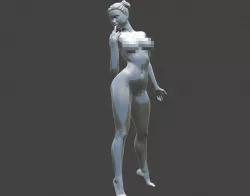 Nake sexy girl 3D print model