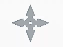 Ninja Star v4 - 4 Point 3D print model