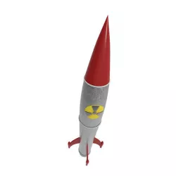 nuke nuclear war head cartoon style model 3D print model
