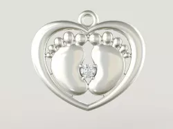 Pendant   Heart 3D print model