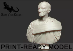 Printable bust of Marcus Porcius Cato the Censor 3D print model