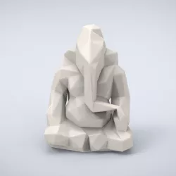 Printable Ganesha Lowpoly Style 3D print model