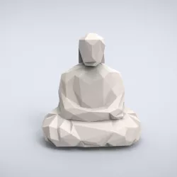 Printable Great Buddha of Kamakura Lowpoly Style 3D print model