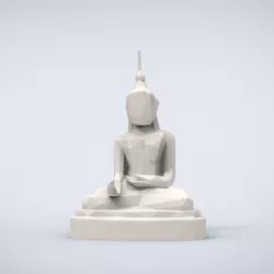 Printable Healer Buddha Lowpoly Style 3D print model