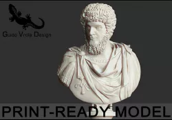 Printable Lucius Verus Emperor Bust 3D print model