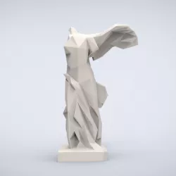 Printable Victory of Samothrace Lowpoly Style 3D print model