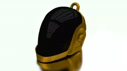 R3 Daft Punk Guy Manuel Helmet Keychain 3D print model