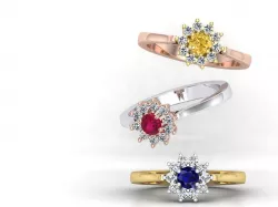 Rainbow Engagement ring 3D print model