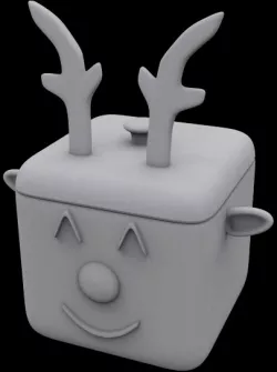 Reindeer box 3D print model