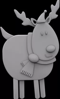 Reindeer ornament 3D print model
