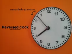Reversed Clock 3D print model
