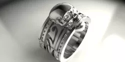 RING SKULL 3D print model