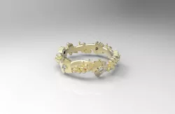 Ring with grapes 3D print model