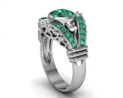 Ring with hearts 029 3D print model