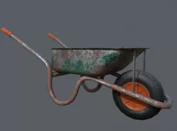 Rusty Wheelbarrow Free low-poly  3D model