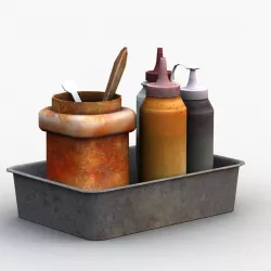 Sauce Bottle Condiment Free 3D model