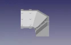 scifi trench system 90 degrees inner turn 3D print model
