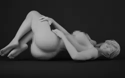 Sexy girl lying 3D print model