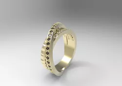 Simple ring with diamonds 3D print model