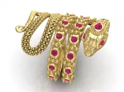 Snake ParaFashion Ring 3D print model