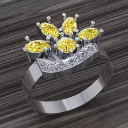 SolarCrest ring Part of garniture 3D print model